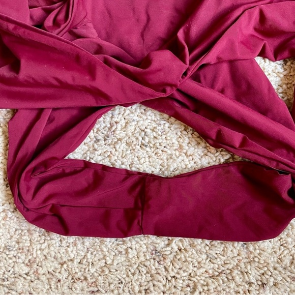 Set: Riot Swim Milli + Ivy Mini Skirt Cover Up Set in Merlot Burgundy Size Small - Picture 9 of 13